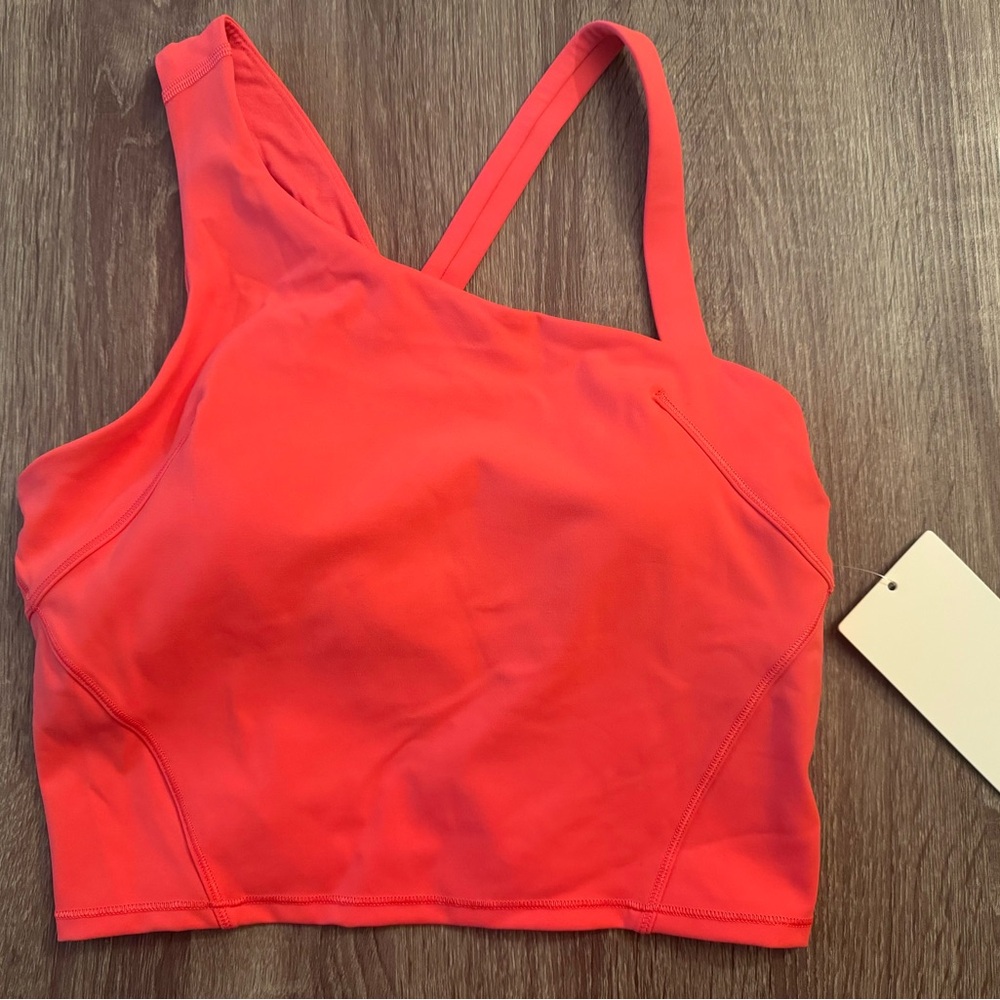 New with tags Lululemon Everlux Asymmetrical Tennis Tank Top,Glaze pink, size 8
